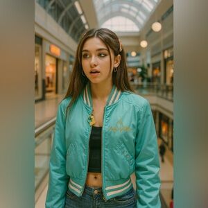 Vintage baby phat satin bomber jacket small Y2K